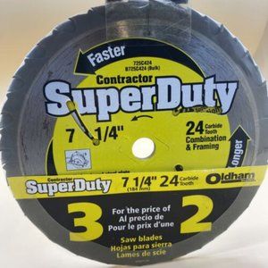 7 1/4" 24 TOOTH CARBIDE CIRCULAR SAW BLADE OLDHAM PACK OF 3 - 184mm - 725c424.